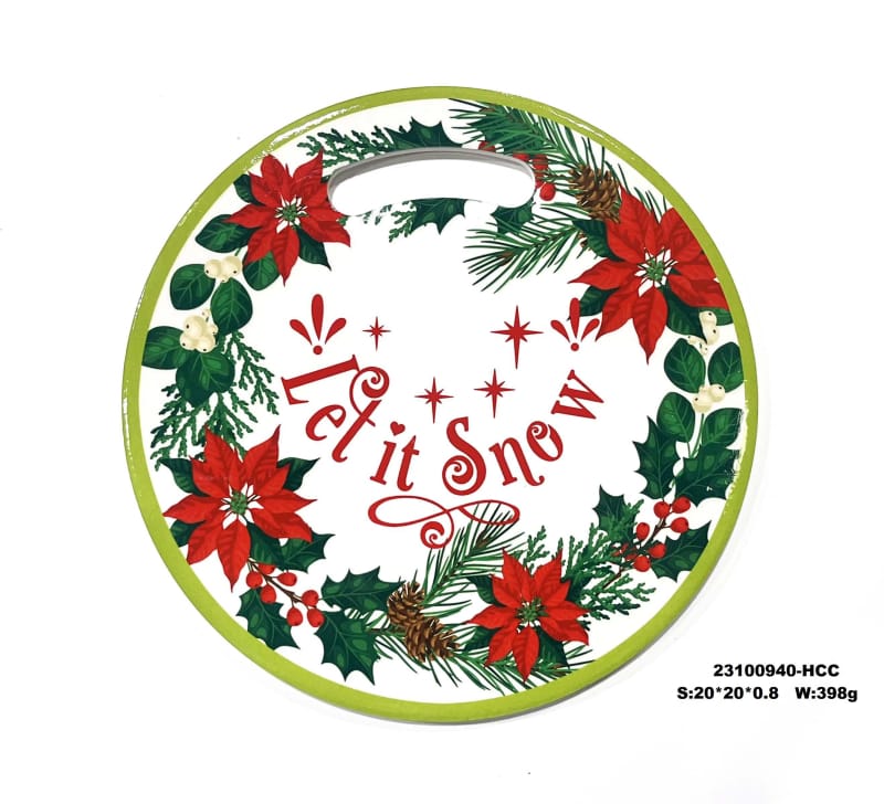 Porta copos para cozinha ou sala de jantar com estampagem a quente personalizada com design de Natal