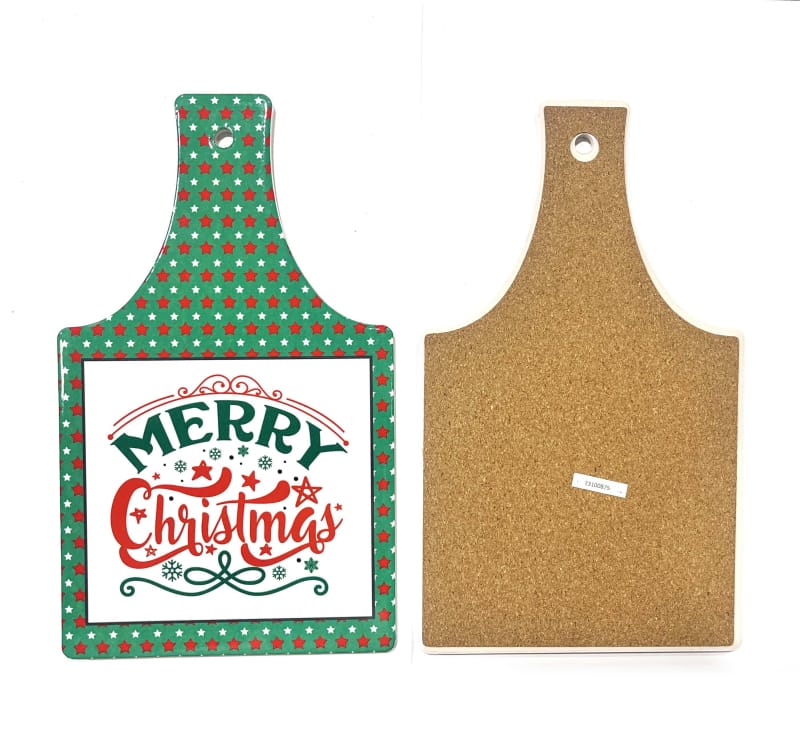 Alegres porta-copos de Natal com carimbo quente para uso em cozinha ou bar