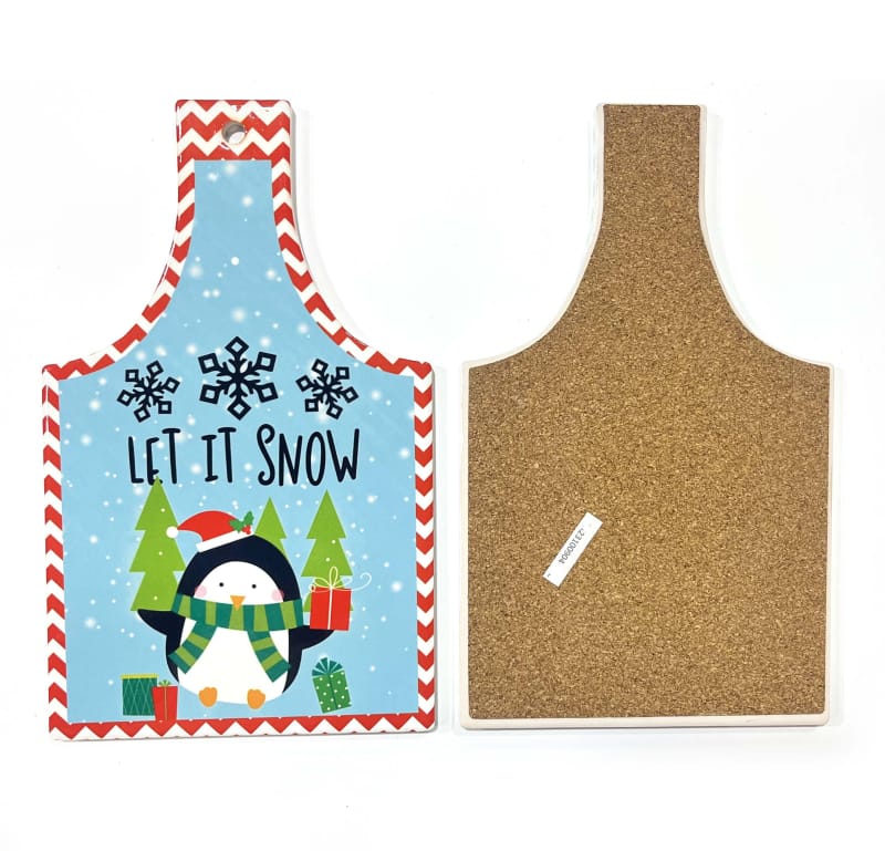 Porta-copos para sala de jantar com carimbo quente para férias de inverno e design de Natal