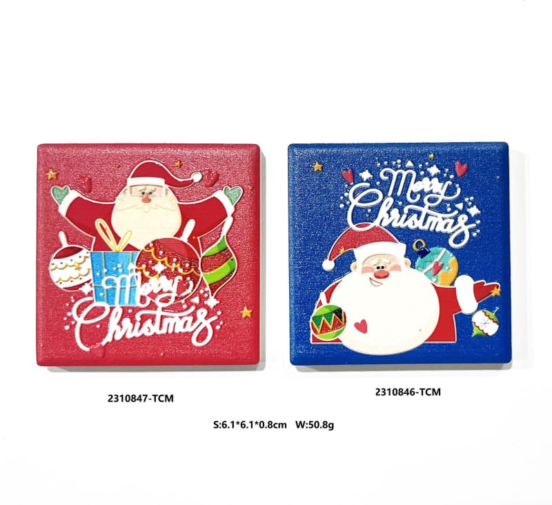 Porta-copos de Natal artesanais com estampagem a quente para uso doméstico