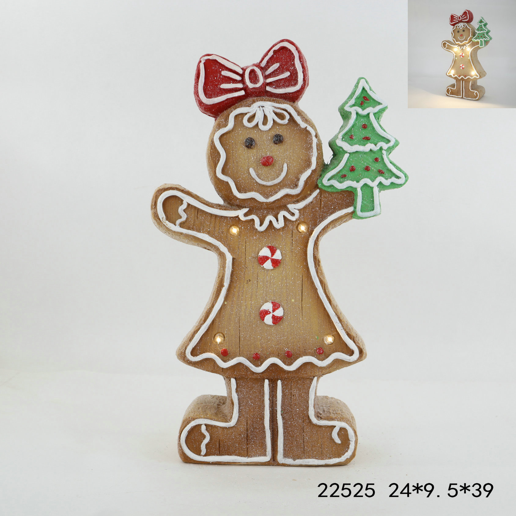 Ornamentos luminosos de madeira feitos à mão mágicos de Natal edição limitada